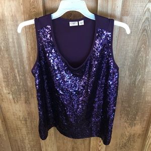 🛍️ SPARKLE & SHINE sequence Purple Tank!!!